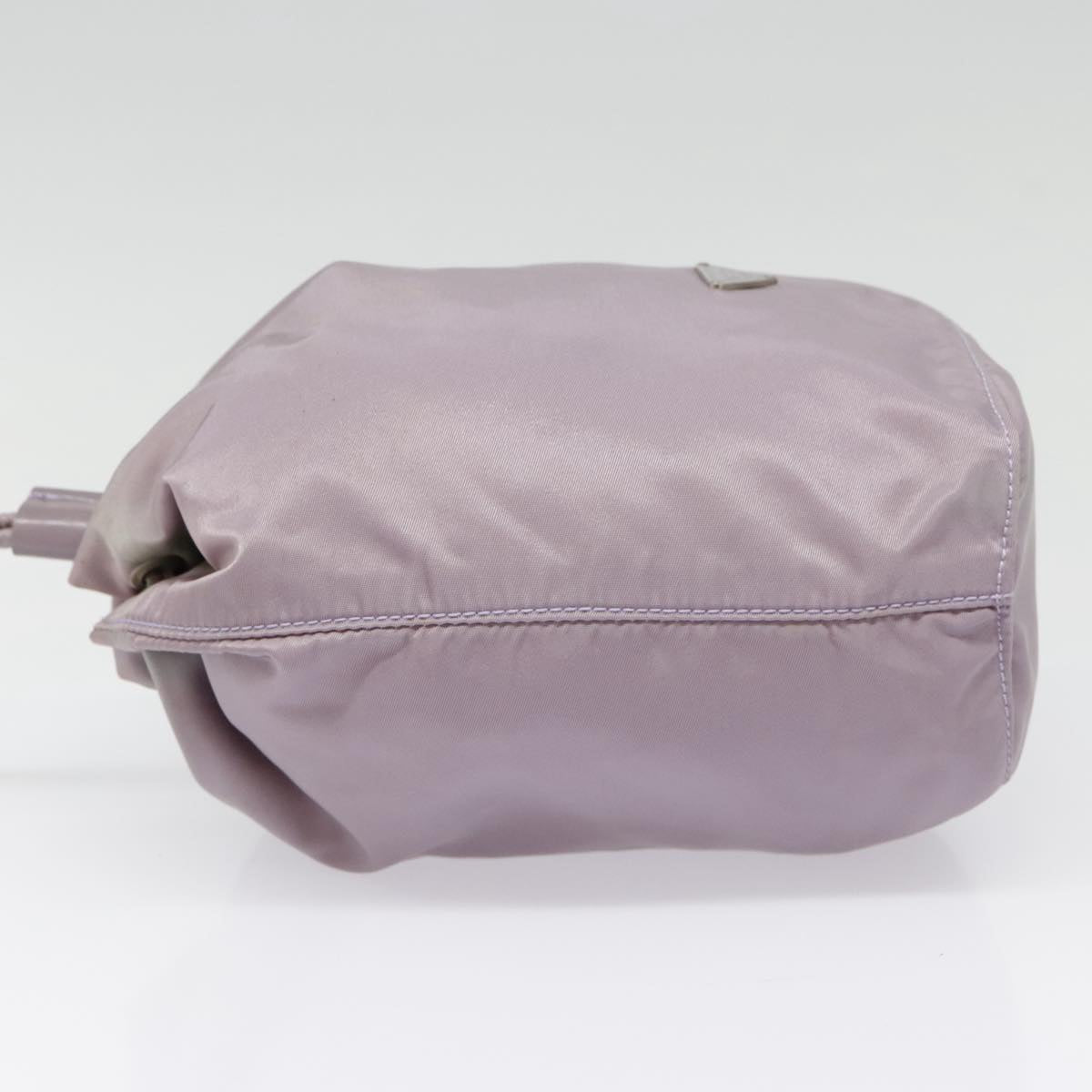 PRADA Pouch Nylon Purple Silver Auth 90239