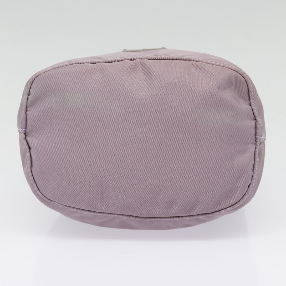 PRADA Pouch Nylon Purple Silver Auth 90239