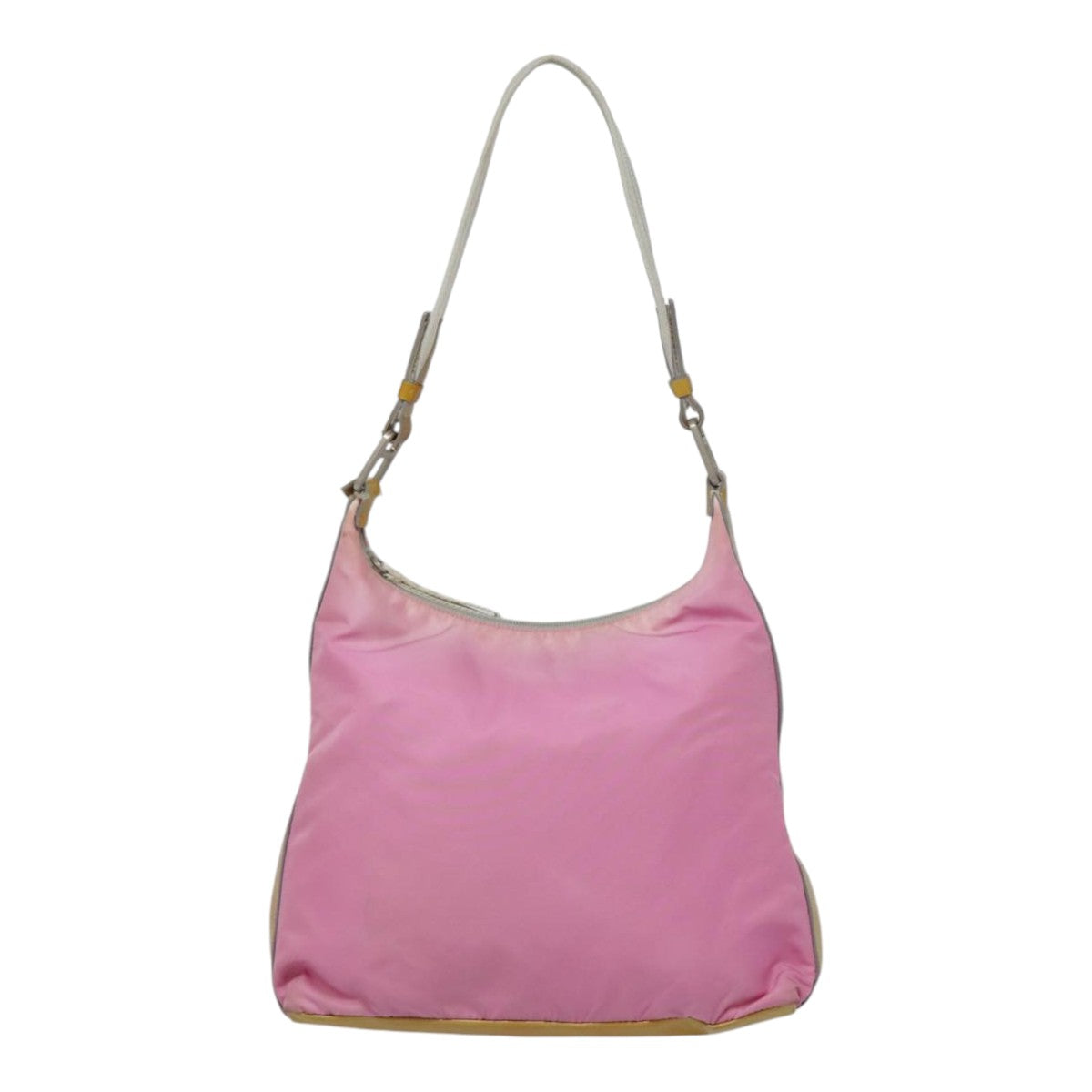 PRADA Shoulder Bag Nylon Pink Silver Auth 90242