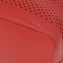 LOUIS VUITTON Leather Perfo Noe Shoulder Bag Red M94074 LV Auth 90244-8