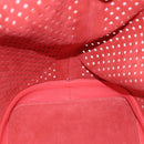 LOUIS VUITTON Leather Perfo Noe Shoulder Bag Red M94074 LV Auth 90244-18