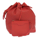 LOUIS VUITTON Leather Perfo Noe Shoulder Bag Red M94074 LV Auth 90244-1