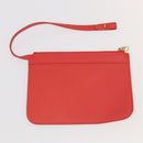 LOUIS VUITTON Leather Perfo Noe Shoulder Bag Red M94074 LV Auth 90244-22