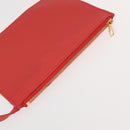 LOUIS VUITTON Leather Perfo Noe Shoulder Bag Red M94074 LV Auth 90244-23