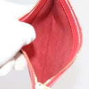 LOUIS VUITTON Leather Perfo Noe Shoulder Bag Red M94074 LV Auth 90244-26
