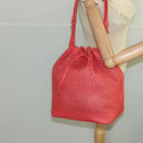 LOUIS VUITTON Leather Perfo Noe Shoulder Bag Red M94074 LV Auth 90244-27