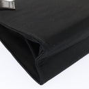 Salvatore Ferragamo Hand Bag Satin Black Gold Auth 90246-14