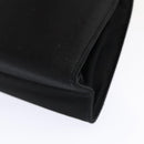 Salvatore Ferragamo Hand Bag Satin Black Gold Auth 90246-15