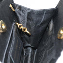 Salvatore Ferragamo Handtasche Satin Schwarz Gold Orig 90246-11