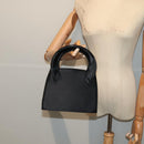 Salvatore Ferragamo Handtasche Satin Schwarz Gold Orig 90246-19