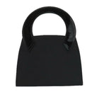 Salvatore Ferragamo Hand Bag Satin Black Gold Auth 90246-13