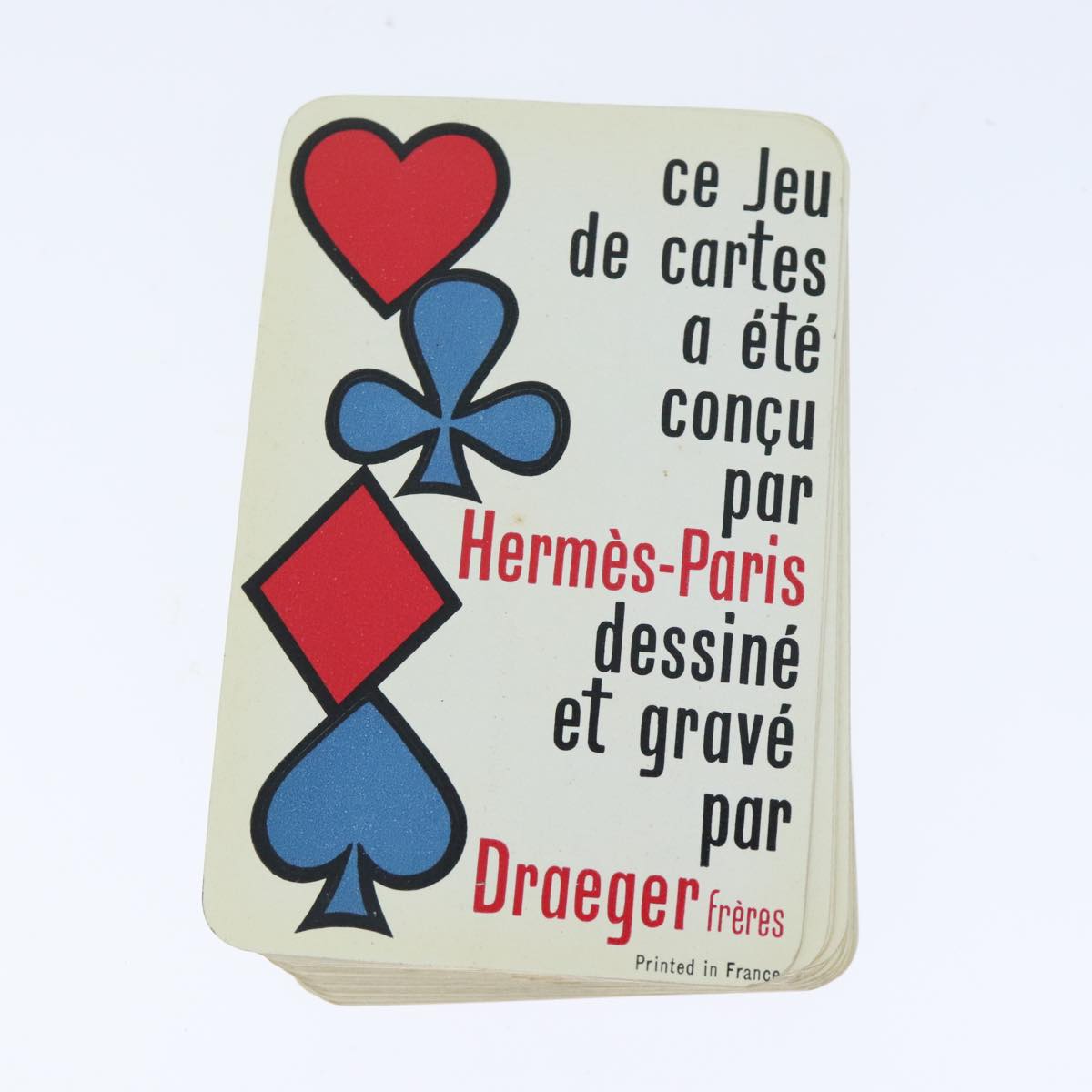 HERMES Playing Cards Blue Red Auth 90249A