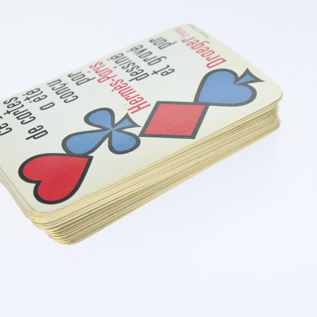 HERMES Playing Cards Blue Red Auth 90249A