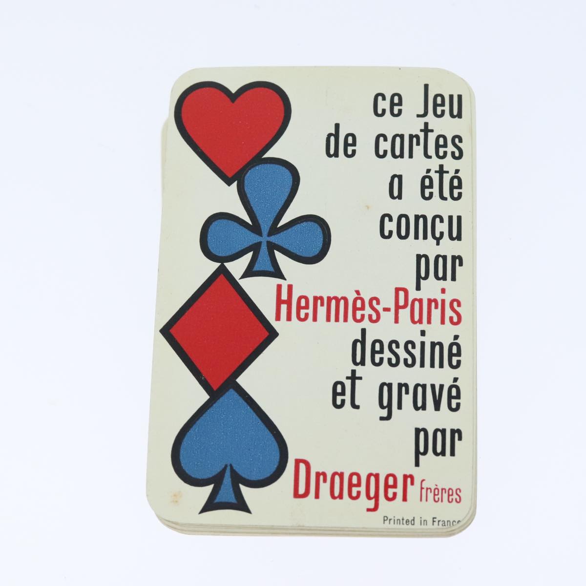 HERMES Playing Cards Blue Red Auth 90249A