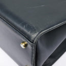 Salvatore Ferragamo Gancini Tragetasche Leder Schwarz Gold Auth 90254-17