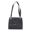 Salvatore Ferragamo Gancini Tote Bag Leather Black Gold Auth 90254-2