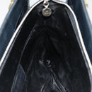 Salvatore Ferragamo Gancini Tote Bag Leather Black Gold Auth 90254-21