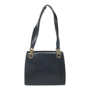Salvatore Ferragamo Gancini Tragetasche Leder Schwarz Gold Auth 90254-2