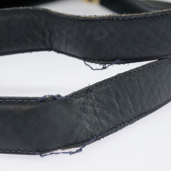 Salvatore Ferragamo Gancini Tragetasche Leder Schwarz Gold Auth 90254