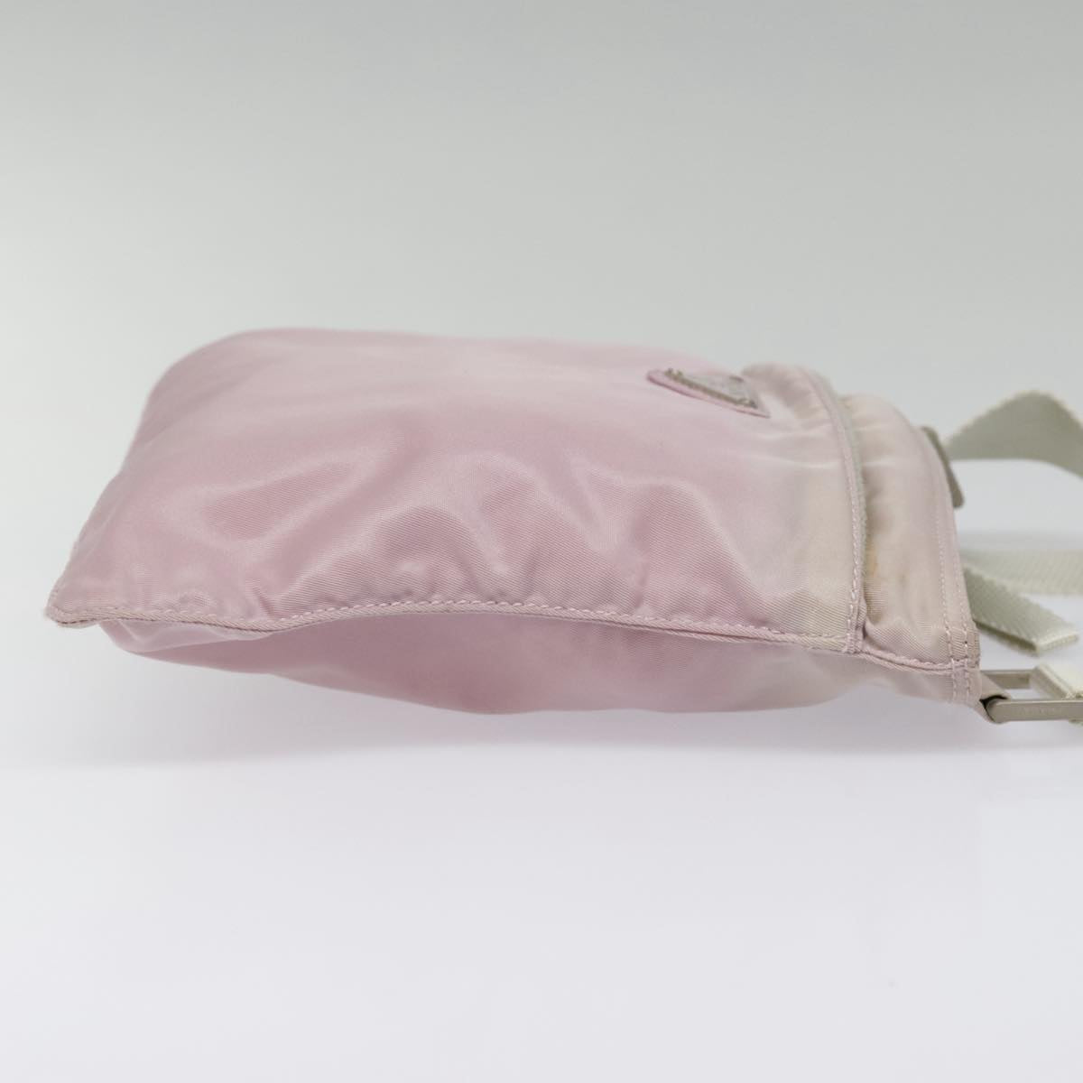 PRADA Shoulder Bag Nylon Pink Silver Auth 90260