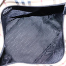 BURBERRY Nova Check Hand Bag PVC Beige Silver Auth 90263-12