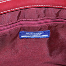 BURBERRY Nova Check Blue Label Hand Bag Nylon Leather Red Pink Silver Auth 90265-13