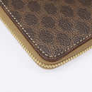 CELINE Macadam Canvas Clutch Bag PVC Leather Brown Gold Auth 90268-16