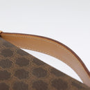 CELINE Macadam Canvas Clutch Bag PVC Leather Brown Gold Auth 90268-18