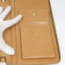 CELINE Macadam Canvas Clutch Bag PVC Leather Brown Gold Auth 90268-25