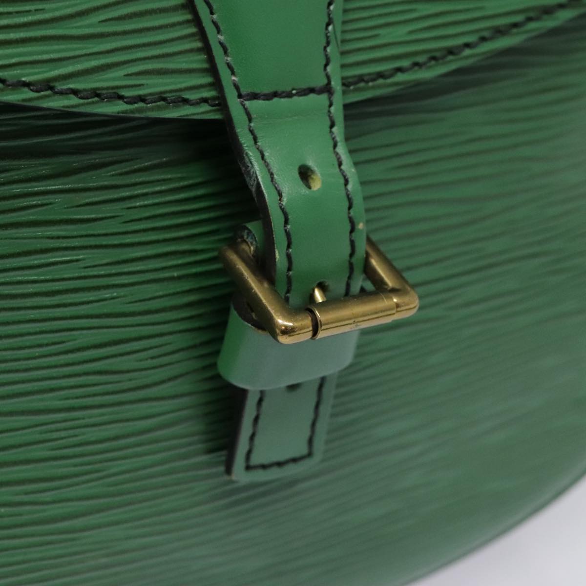 LOUIS VUITTON Epi Jeune Fille MM Shoulder Bag Green M52154 LV Auth 90277