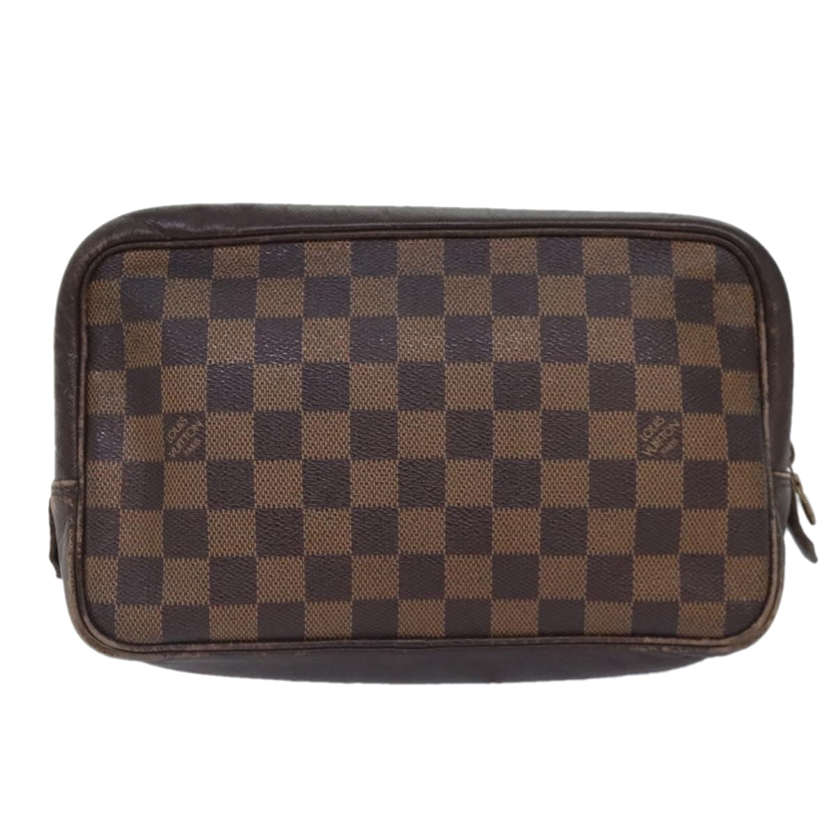 LOUIS VUITTON Damier Ebene Trousse Toilette25 Clutch Bag N47624 LV Auth 90282 - 0