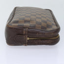 LOUIS VUITTON Damier Ebene Trousse Toilette25 Clutch Bag N47624 LV Auth 90282-3