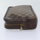 LOUIS VUITTON Damier Ebene Trousse Toilette25 Clutch Bag N47624 LV Auth 90282-4