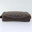 LOUIS VUITTON Damier Ebene Trousse Toilette25 Clutch Bag N47624 LV Auth 90282-6