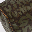 LOUIS VUITTON Monogram Graffiti Keepall 50 Boston Bag Khaki M92196 Auth 90286SAV-16
