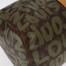 LOUIS VUITTON Monogram Graffiti Keepall 50 Boston Bag Khaki M92196 Auth 90286SAV-18