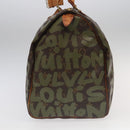 LOUIS VUITTON Monogram Graffiti Keepall 50 Boston Bag Khaki M92196 Auth 90286SAV-3