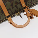 LOUIS VUITTON Monogram Graffiti Keepall 50 Boston Bag Khaki M92196 Auth 90286SAV-8