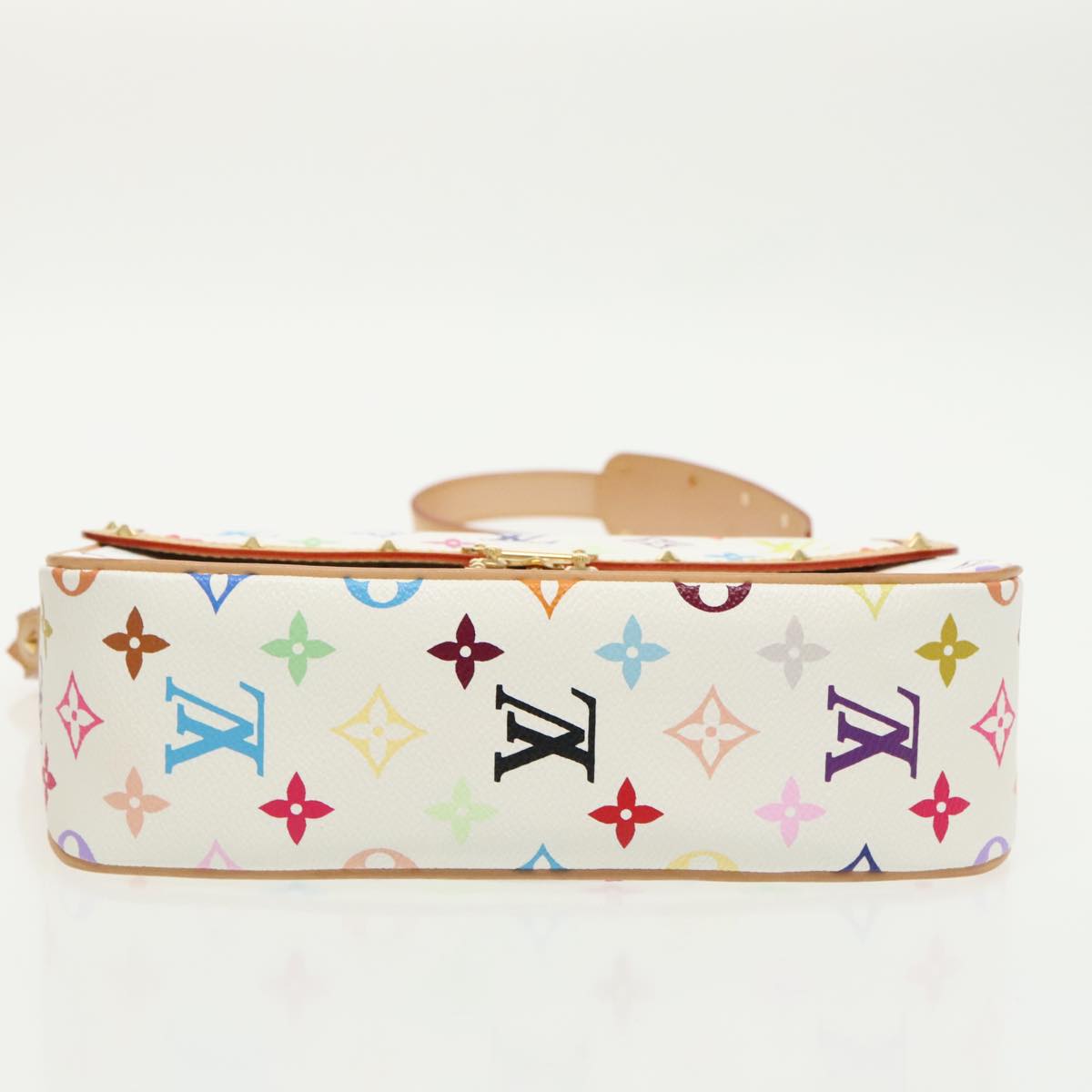 LOUIS VUITTON Monogram Multicolor Sologne Shoulder Bag White M92661 Auth 90289S