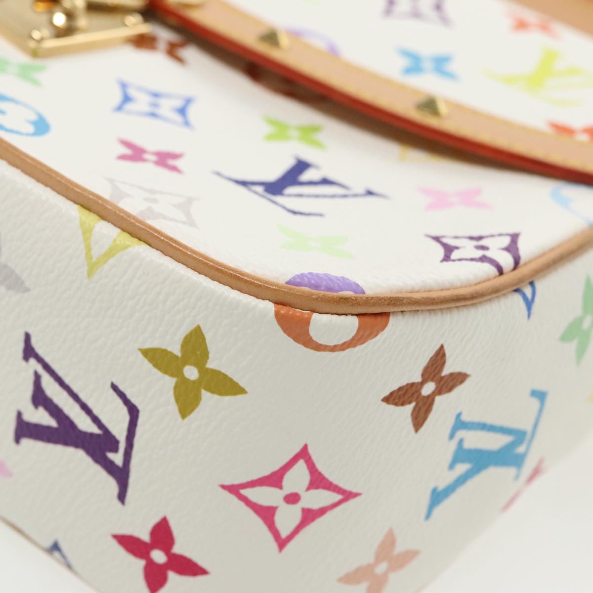 LOUIS VUITTON Monogram Multicolor Sologne Shoulder Bag White M92661 Auth 90289S