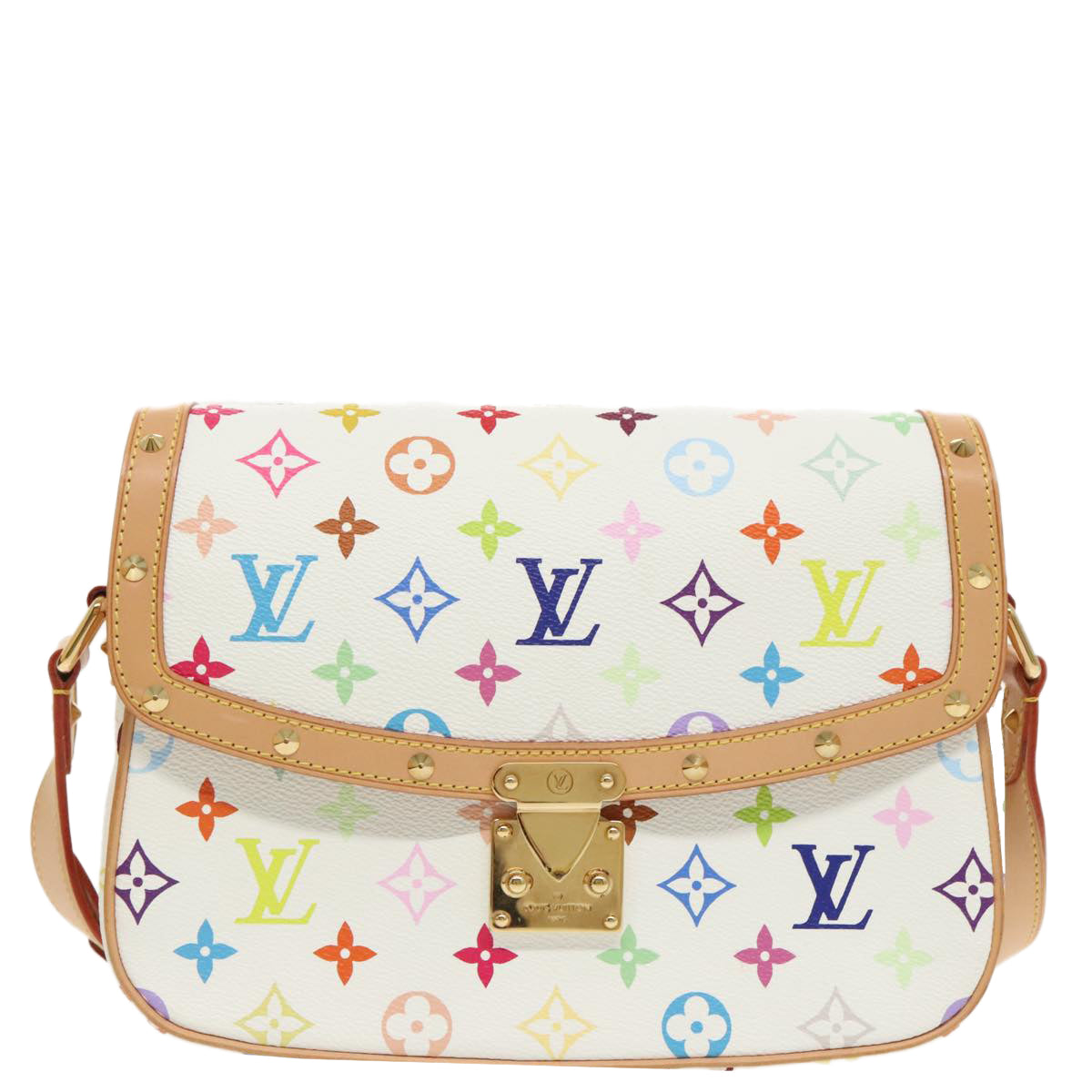 LOUIS VUITTON Monogram Multicolor Sologne Shoulder Bag White M92661 Auth 90289S - 0