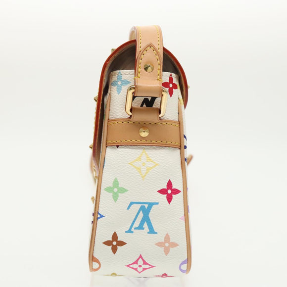 LOUIS VUITTON Monogram Multicolor Sologne Shoulder Bag White M92661 Auth 90289SM
