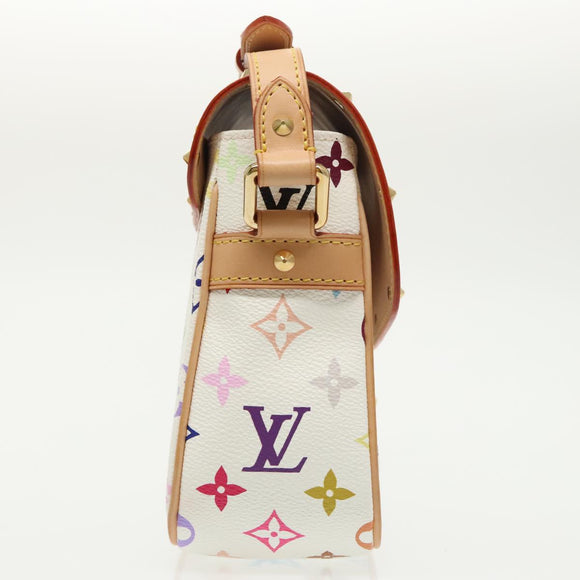 LOUIS VUITTON Monogram Multicolor Sologne Shoulder Bag White M92661 Auth 90289SM