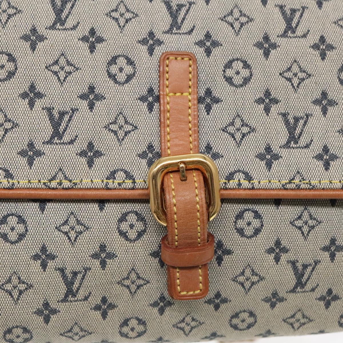 LOUIS VUITTON Monogram Mini Camille Chain Shoulder Bag Blue M92002 Auth 90291