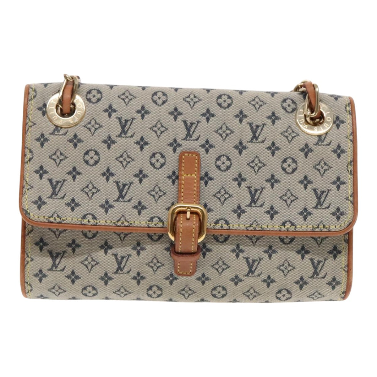 LOUIS VUITTON Monogram Mini Camille Chain Shoulder Bag Blue M92002 Auth 90291