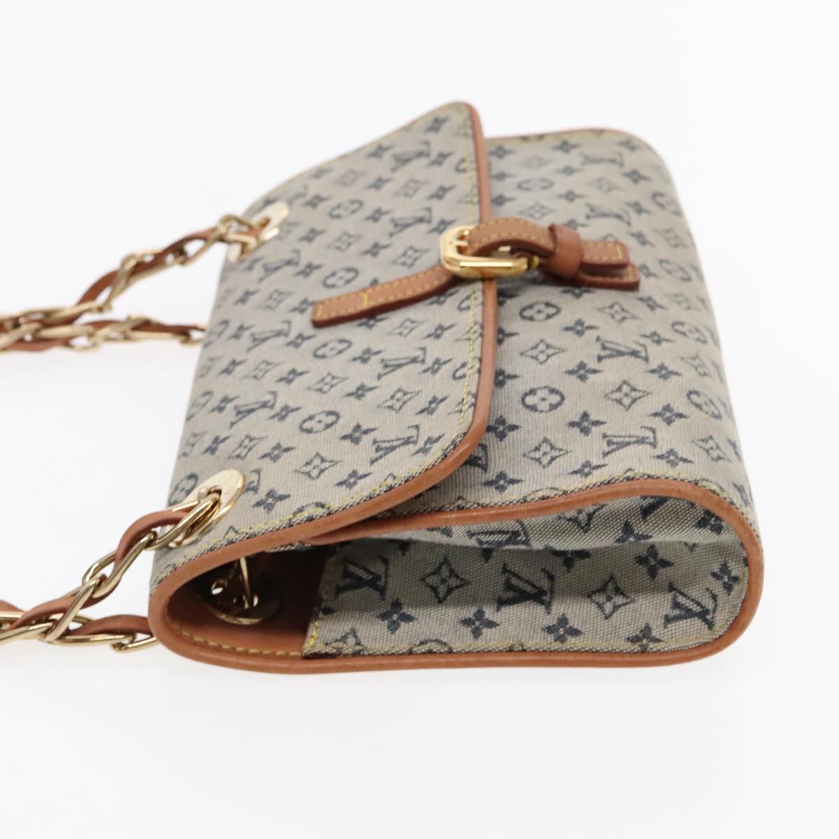 LOUIS VUITTON Monogram Mini Camille Chain Shoulder Bag Blue M92002 Auth 90291