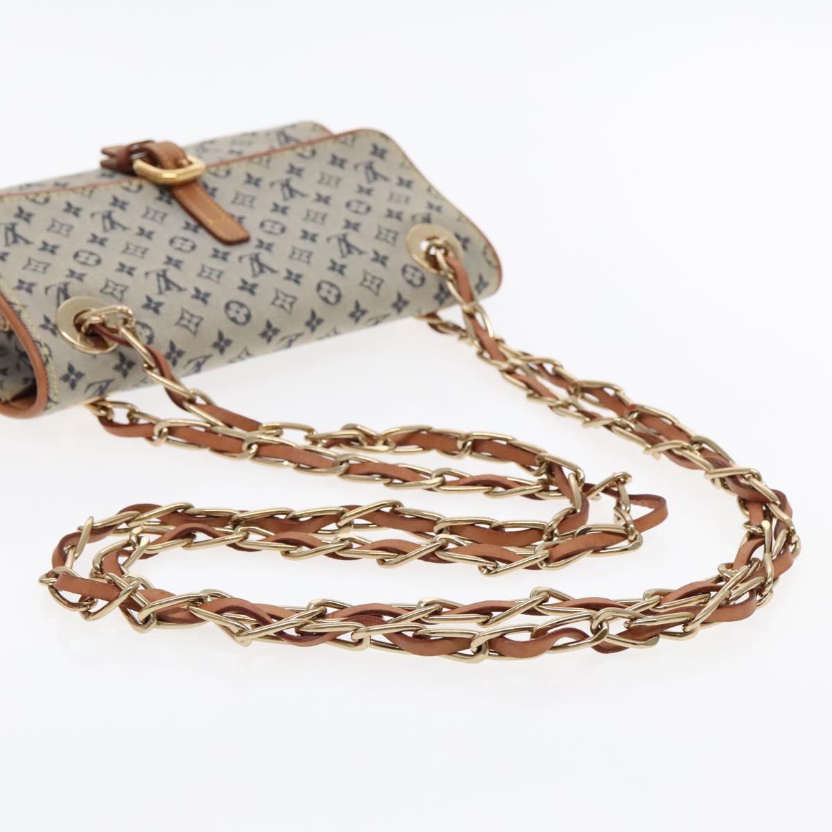 LOUIS VUITTON Monogram Mini Camille Chain Shoulder Bag Blue M92002 Auth 90291