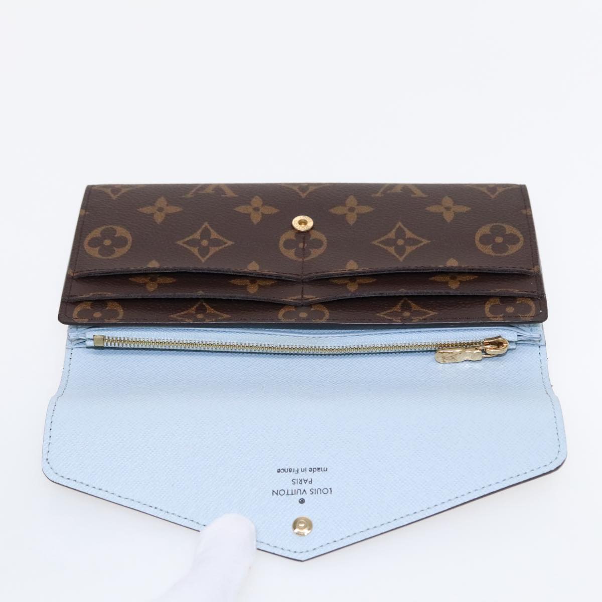 LOUIS VUITTON Monogram Portefeuille Sarah Long Wallet M61734 LV Auth 90293A