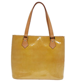 LOUIS VUITTON Monogram Vernis Houston Hand Bag Beige M91004 LV Auth 90318 - 0