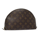 LOUIS VUITTON Monogram Trousse Demi Ronde Cosmetic Pouch M47520 LV Auth 90331-1